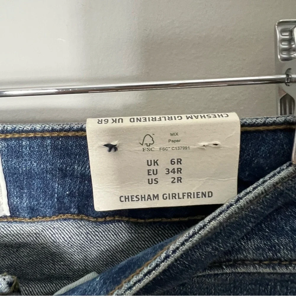 NEW Fat Face Chesham Girlfriend Jeans Denim High Rise Size 2 - Picture 9 of 16